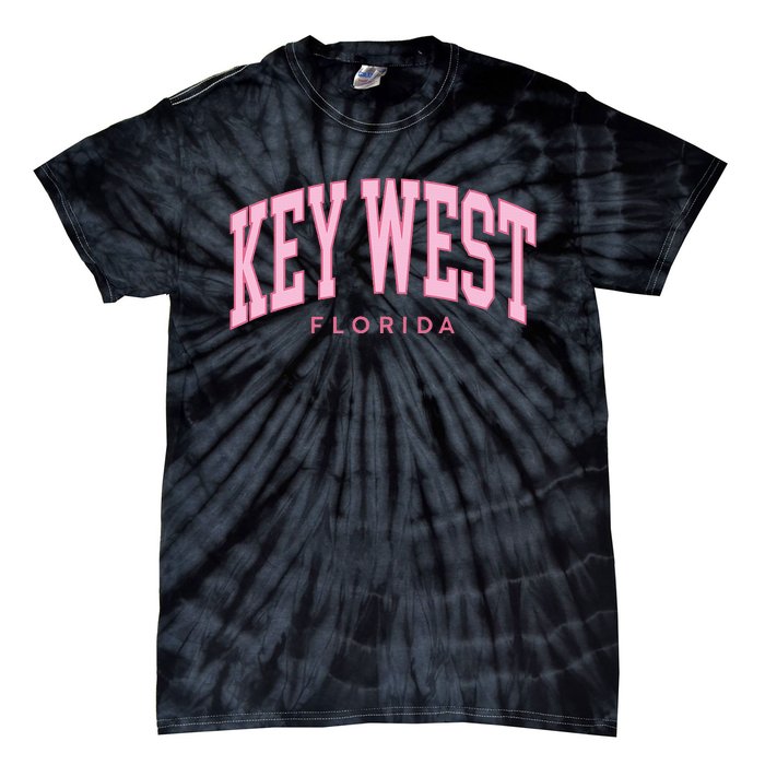 Key West Florida Summer Retro Preppy Throwback Tie-Dye T-Shirt