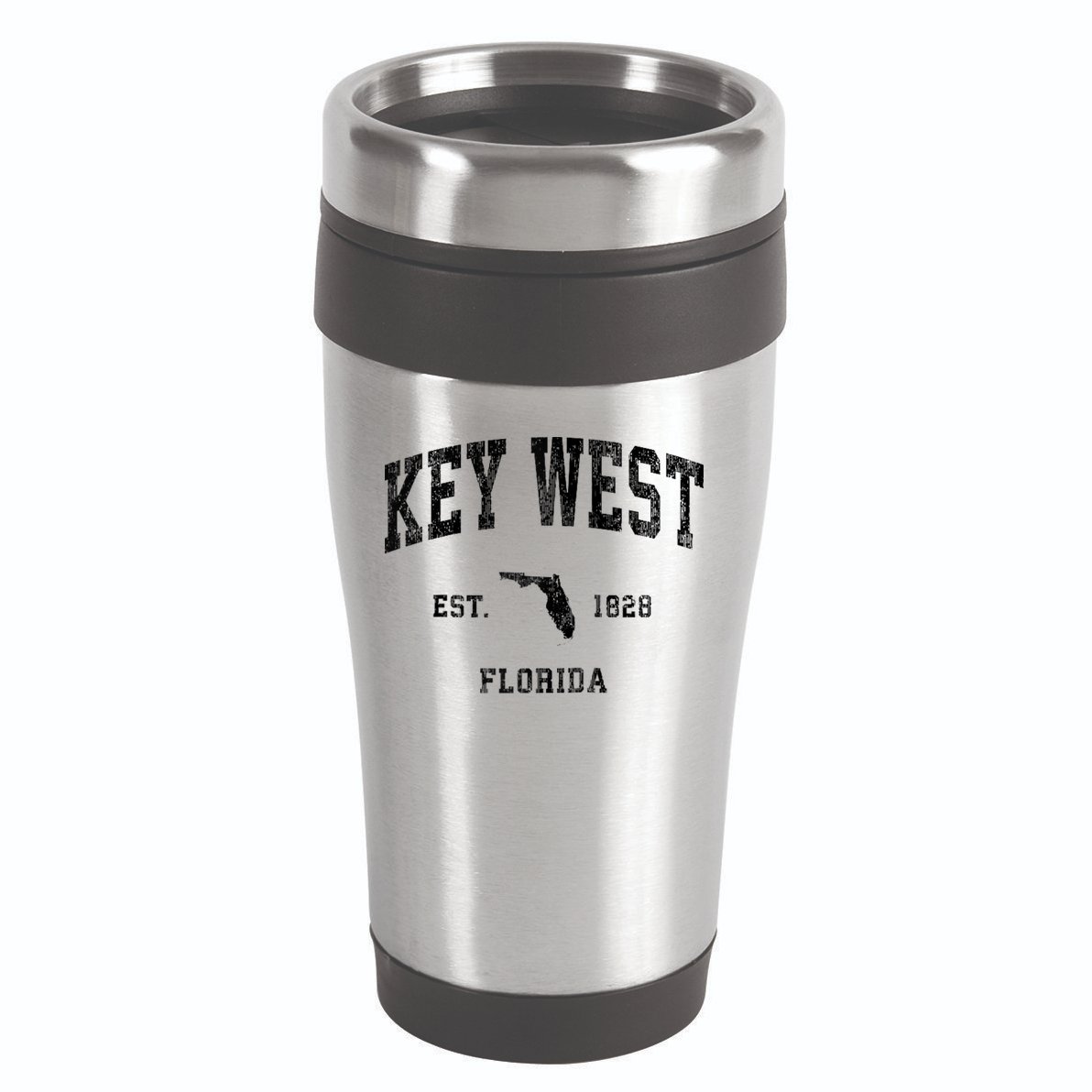 Key West Florida Fl Vintage Athletic Black Sports 16oz Travel Tumbler