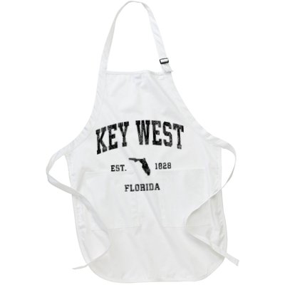 Key West Florida Fl Vintage Athletic Black Sports Apron