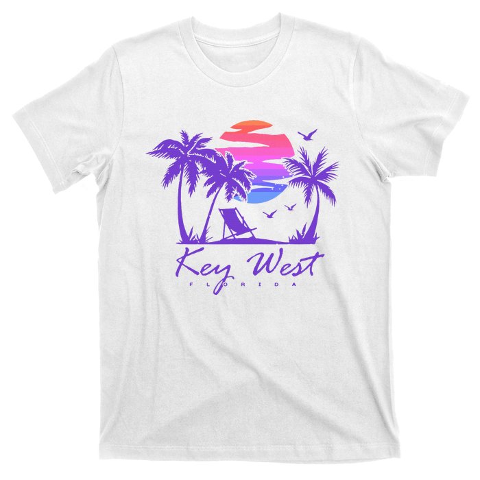 Key West Florida Spring Break Vacation Retro Vintage Sunset T-Shirt