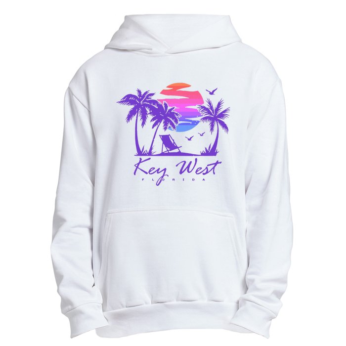 Key West Florida Spring Break Vacation Retro Vintage Sunset Urban Pullover Hoodie