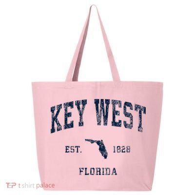 Key West Florida Fl Vintage Athletic Sports Design 25L Jumbo Tote