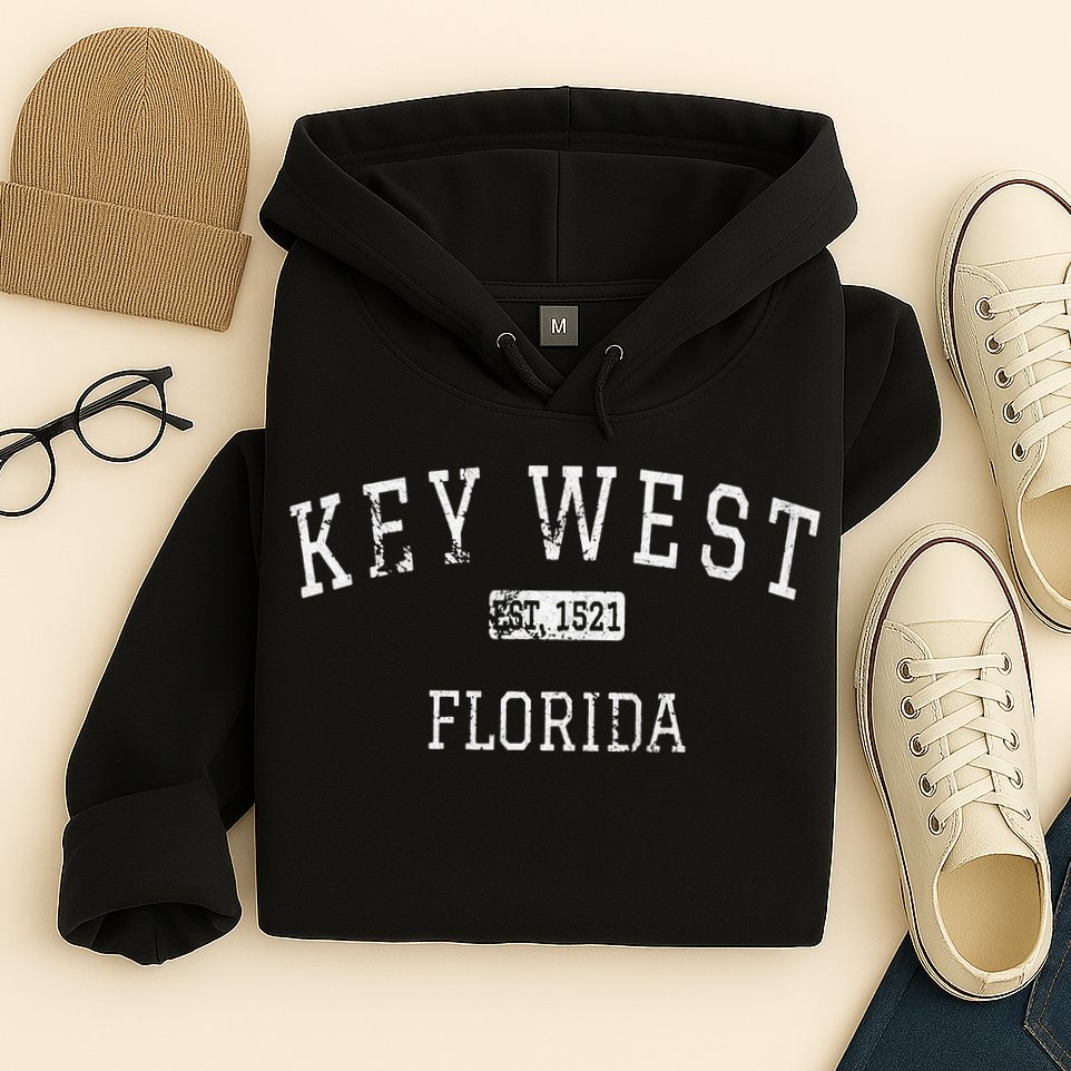 Key West Florida FL Vintage Hoodie