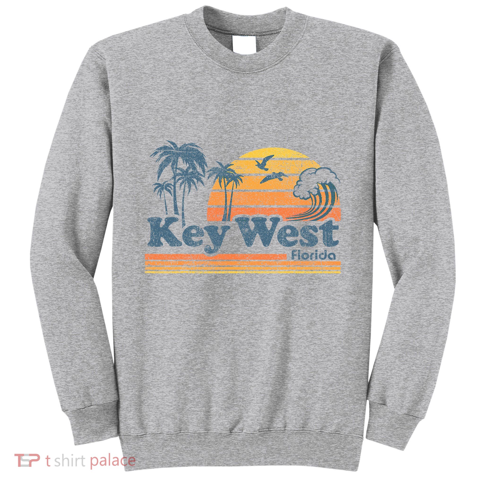 Key West Florida Beach Vintage Spring Break Vacation Tall Sweatshirt