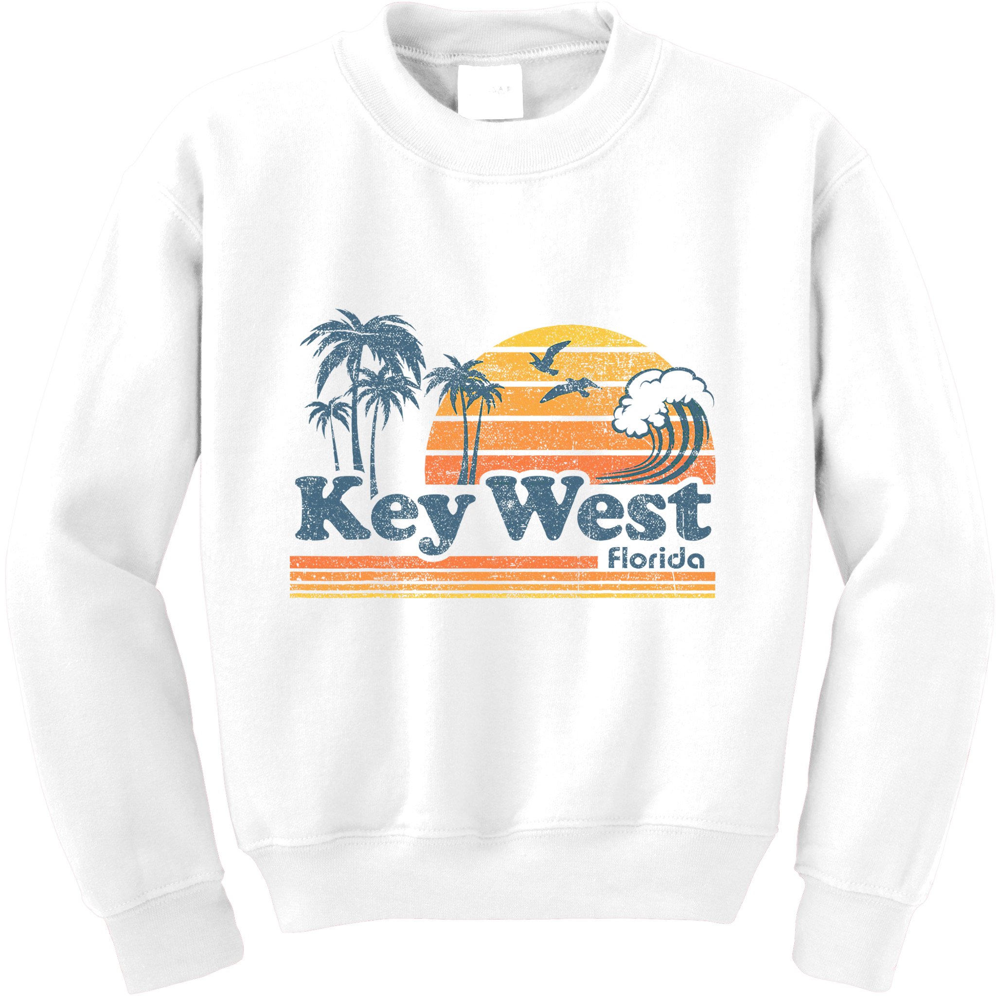 Key West Florida Beach Vintage Spring Break Vacation Kids Sweatshirt
