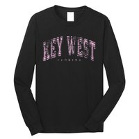 Key West Florida Keys Vintage Retro Us City State Travel Long Sleeve Shirt