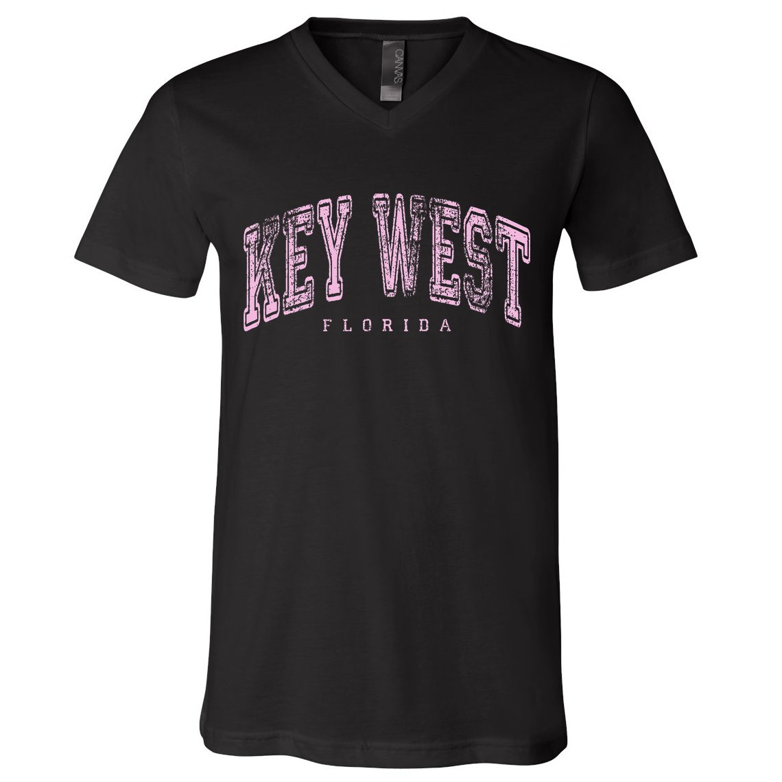 Key West Florida Keys Vintage Retro Us City State Travel V-Neck T-Shirt