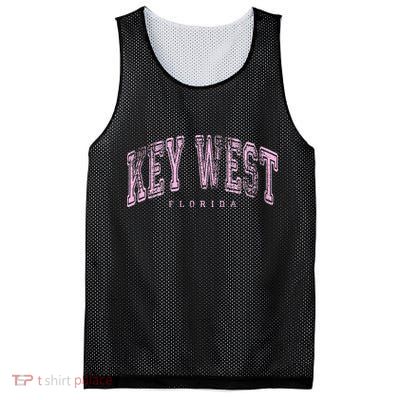 Key West Florida Keys Vintage Retro Us City State Travel Mesh Reversible Basketball Jersey Tank