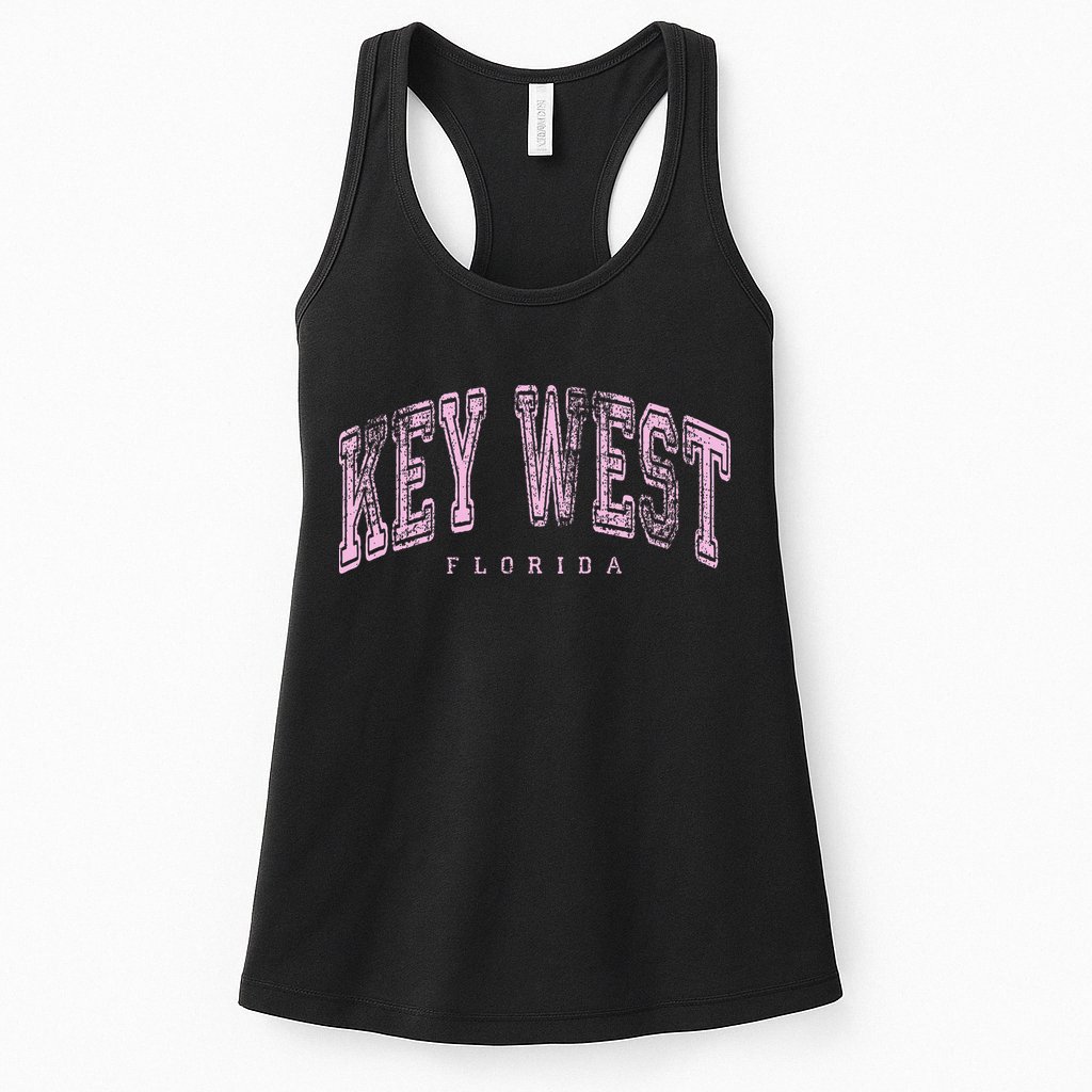 Key West Florida Keys Vintage Retro Us City State Travel Womens Tank Top