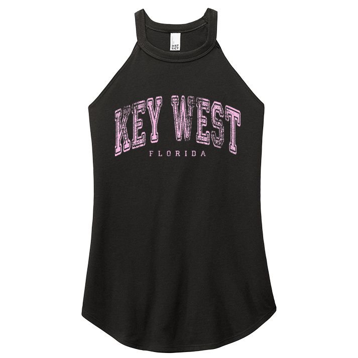 Key West Florida Keys Vintage Retro Us City State Travel Women's Perfect Tri Rocker Tank