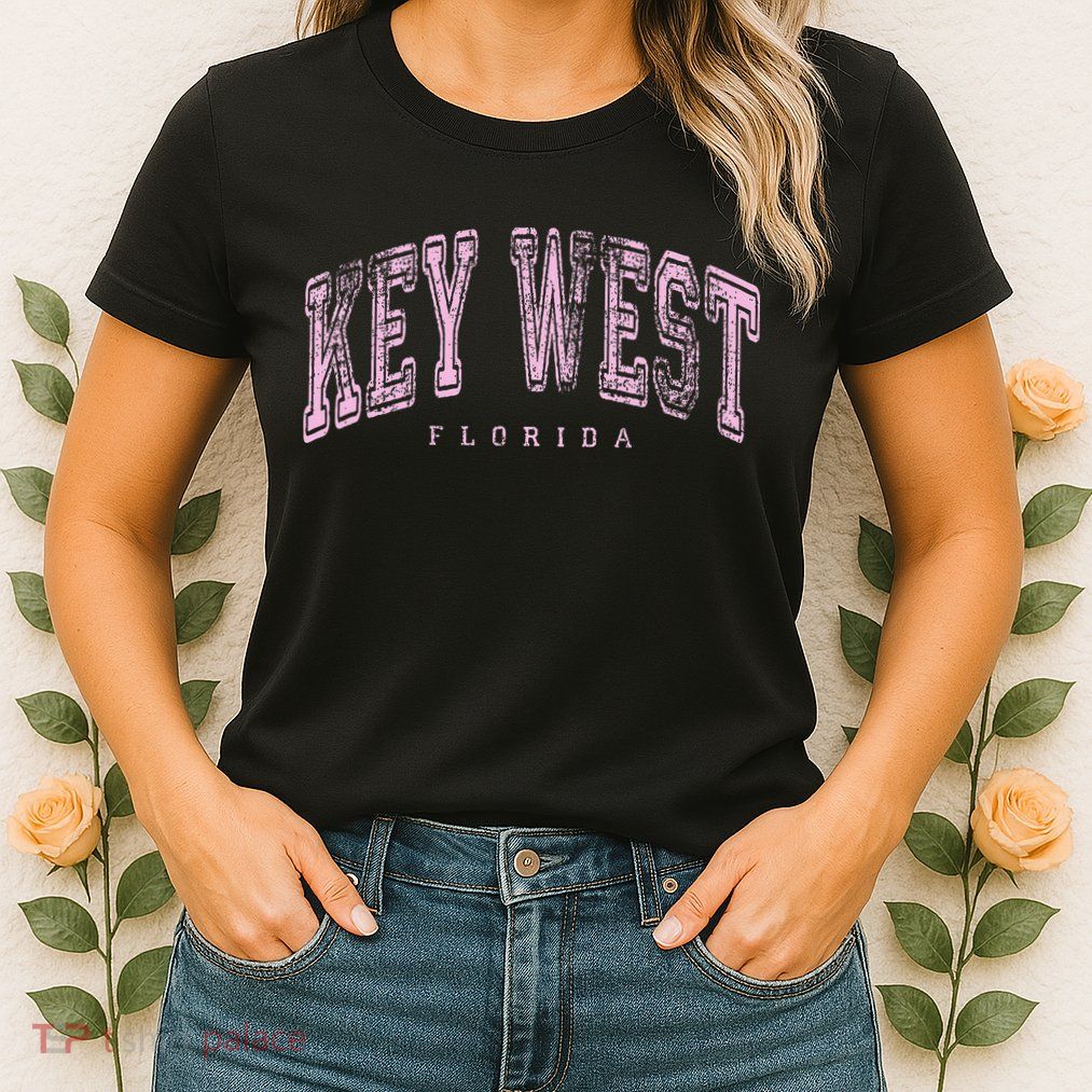 Key West Florida Keys Vintage Retro Us City State Travel Womens T-Shirt