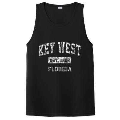 Key West Florida FL Vintage Established Sports Design PosiCharge Competitor Tank
