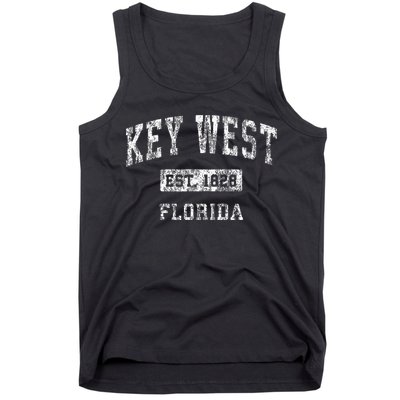 Key West Florida FL Vintage Established Sports Design Tank Top