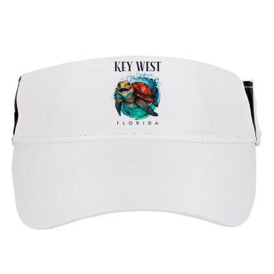 Key West Florida Watercolor Happy Sea Turtle Adult Drive Performance Visor