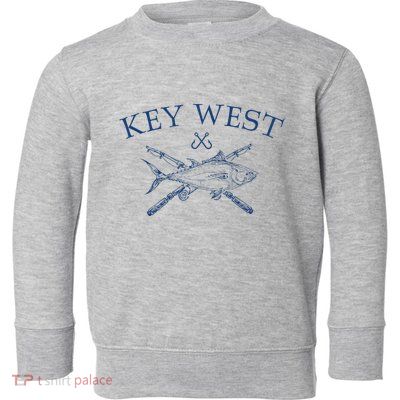 Key West Florida Souvenirs Fishing Vintage Toddler Sweatshirt