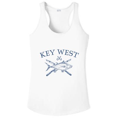 Key West Florida Souvenirs Fishing Vintage Ladies PosiCharge Competitor Racerback Tank