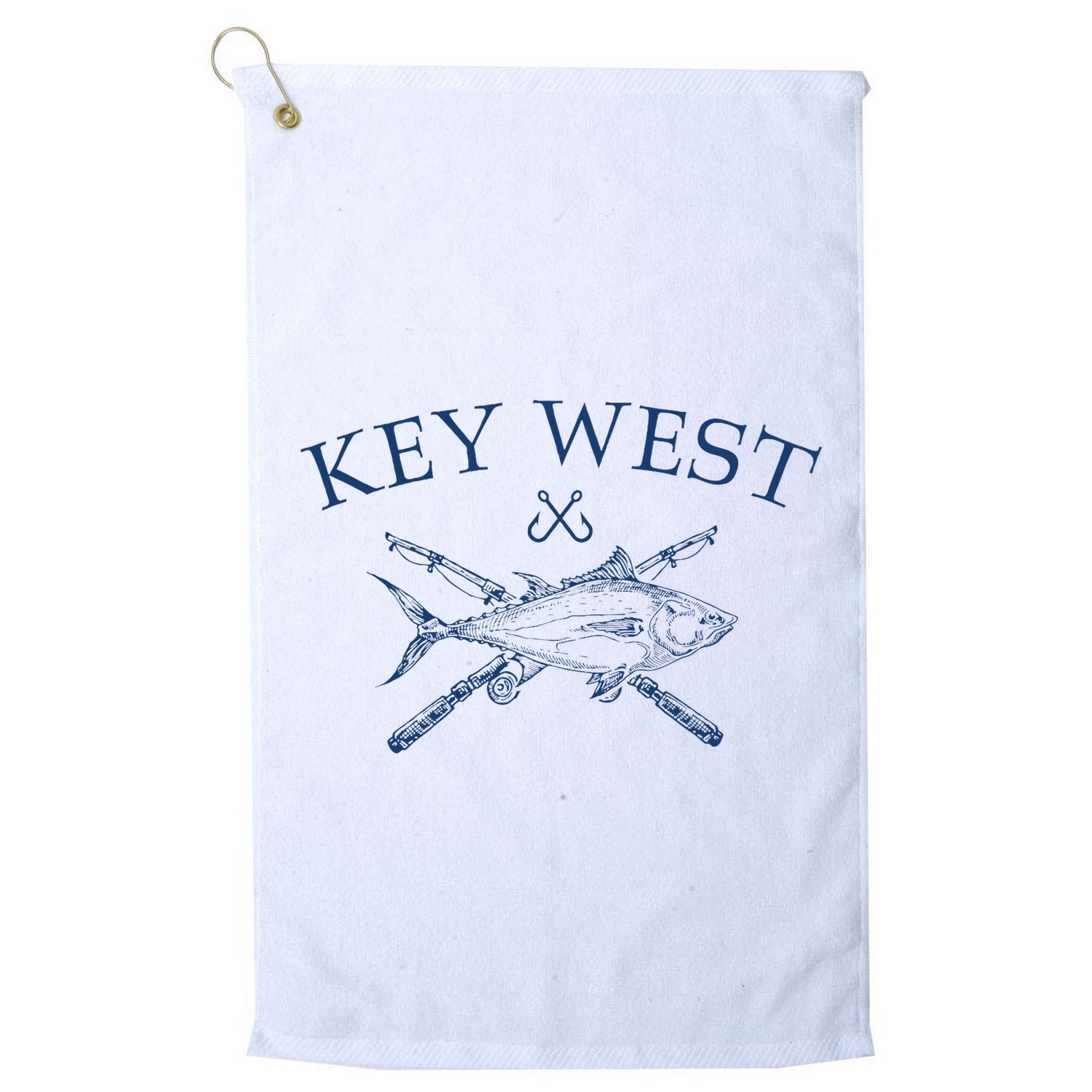 Key West Florida Souvenirs Fishing Vintage Golf Towel