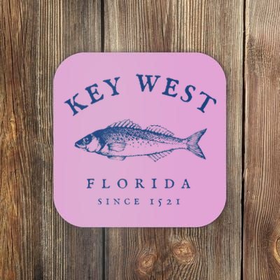 Key West Florida Vintage Fishing Coaster