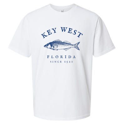 Key West Florida Vintage Fishing Sueded Cloud Jersey T-Shirt