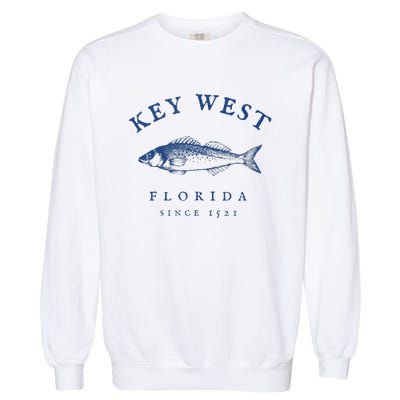 Key West Florida Vintage Fishing Garment-Dyed Sweatshirt