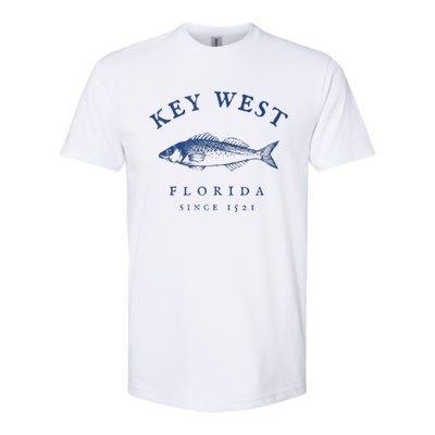 Key West Florida Vintage Fishing Softstyle CVC T-Shirt