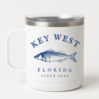 Key West Florida Vintage Fishing 12 oz Stainless Steel Tumbler Cup