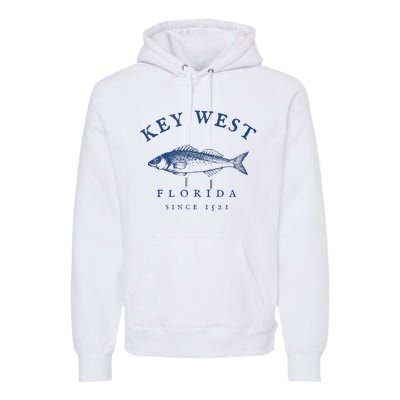 Key West Florida Vintage Fishing Premium Hoodie