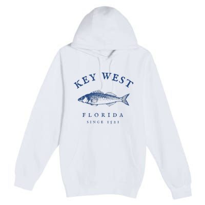 Key West Florida Vintage Fishing Premium Pullover Hoodie