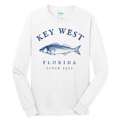 Key West Florida Vintage Fishing Tall Long Sleeve T-Shirt