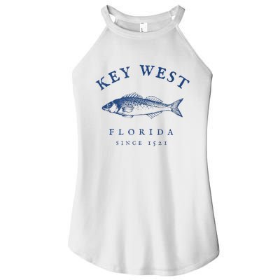 Key West Florida Vintage Fishing Women’s Perfect Tri Rocker Tank