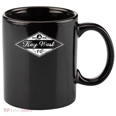 Key West Florida Vintage 1828 Beach Boating 11oz C Handle Ceramic Mug