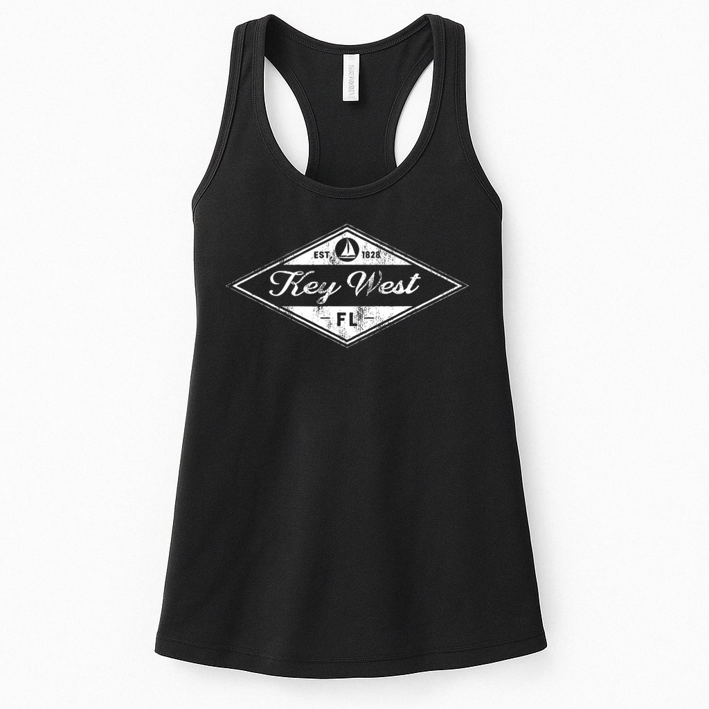 Key West Florida Vintage 1828 Beach Boating Womens Tank Top