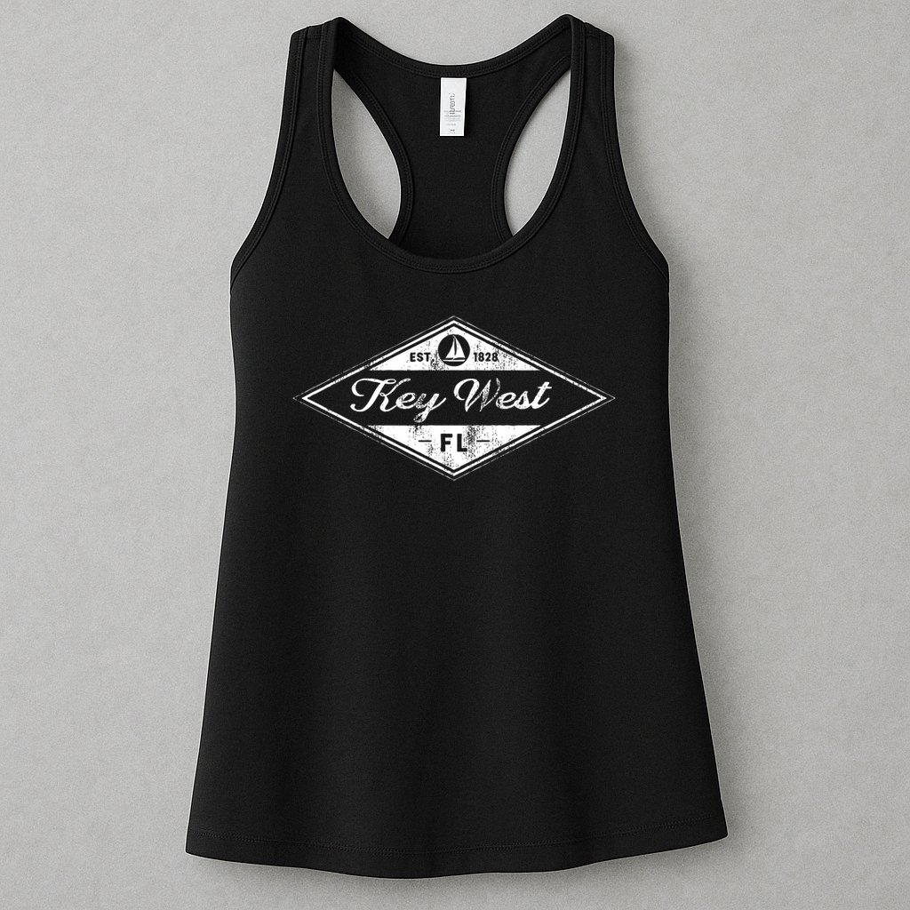 Key West Florida Vintage 1828 Beach Boating Womens Tank Top