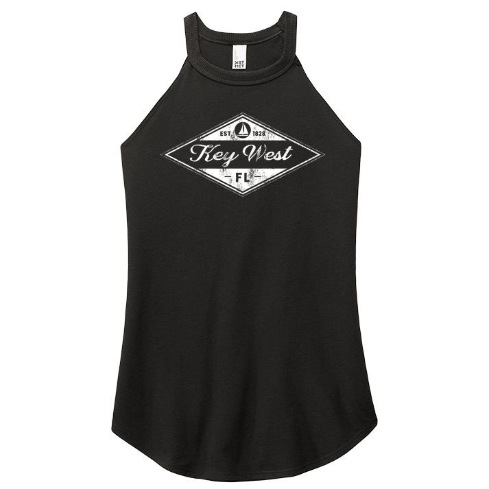 Key West Florida Vintage 1828 Beach Boating Women's Perfect Tri Rocker Tank