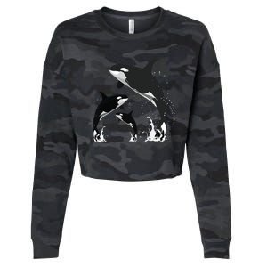 Killer Whale Gifts Jumping Orca Killer Whales Killer Cropped Pullover Crew