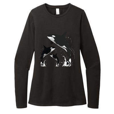 Killer Whale Gifts Jumping Orca Killer Whales Killer Womens CVC Long Sleeve Shirt