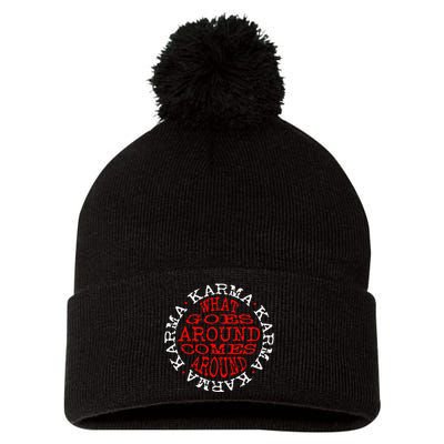 Karma What Goes Around Comes Around Pom Pom 12in Knit Beanie