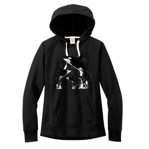 Killer Whale Gifts Shirt. Jumping Orca Killer Whales Killer Women's Fleece Hoodie