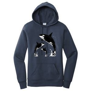 Killer Whale Gifts Shirt. Jumping Orca Killer Whales Killer Women's Pullover Hoodie