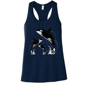 Killer Whale Gifts Shirt. Jumping Orca Killer Whales Killer Women's Racerback Tank