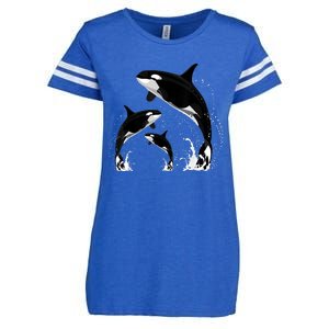 Killer Whale Gifts Shirt. Jumping Orca Killer Whales Killer Enza Ladies Jersey Football T-Shirt