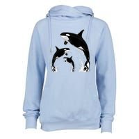 Killer Whale Gifts Shirt. Jumping Orca Killer Whales Killer Womens Funnel Neck Pullover Hood