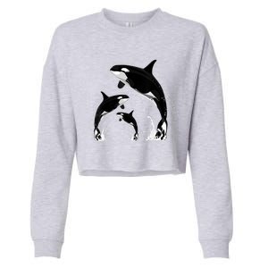 Killer Whale Gifts Shirt. Jumping Orca Killer Whales Killer Cropped Pullover Crew