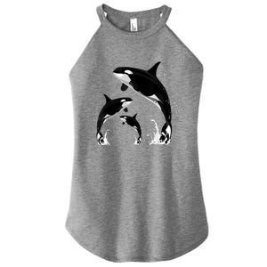 Killer Whale Gifts Shirt. Jumping Orca Killer Whales Killer Women's Perfect Tri Rocker Tank