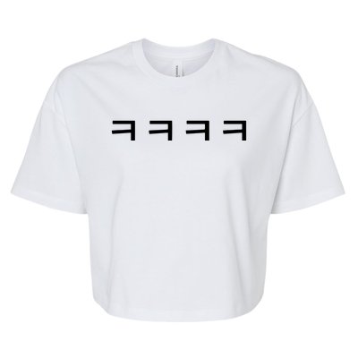 Korean Word Hangul Funny Laugh Characters Bella+Canvas Jersey Crop Tee