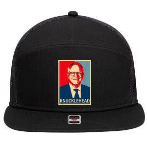 Knucklehead Waltz IM A Knucklehead At Times Tim Walz Debate 7 Panel Mesh Trucker Snapback Hat