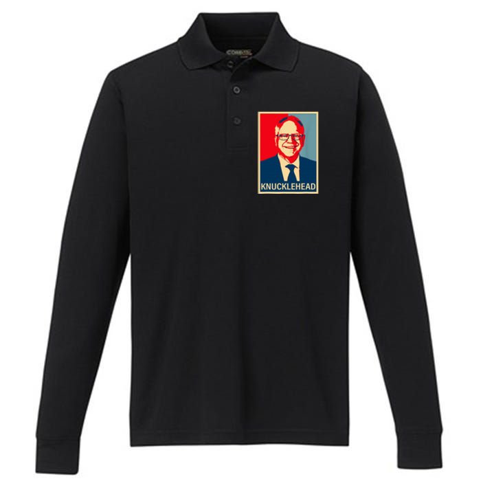 Knucklehead Waltz IM A Knucklehead At Times Tim Walz Debate Performance Long Sleeve Polo