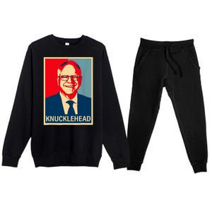 Knucklehead Waltz IM A Knucklehead At Times Tim Walz Debate Premium Crewneck Sweatsuit Set