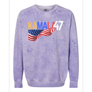 Kamala Wins Is Kalama 47 Is Kamala Supporter Colorblast Crewneck Sweatshirt