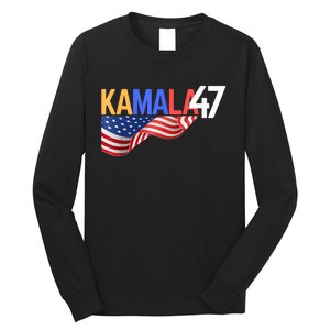 Kamala Wins Is Kalama 47 Is Kamala Supporter Long Sleeve Shirt